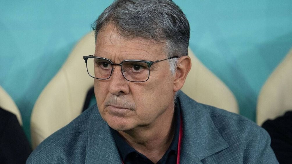 Gerardo Martino en un partido con la Selección Mexicana en Qatar 2022