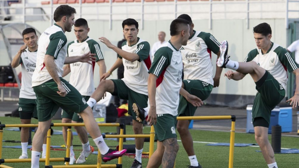 La Selección Mexicana en entrenamiento  