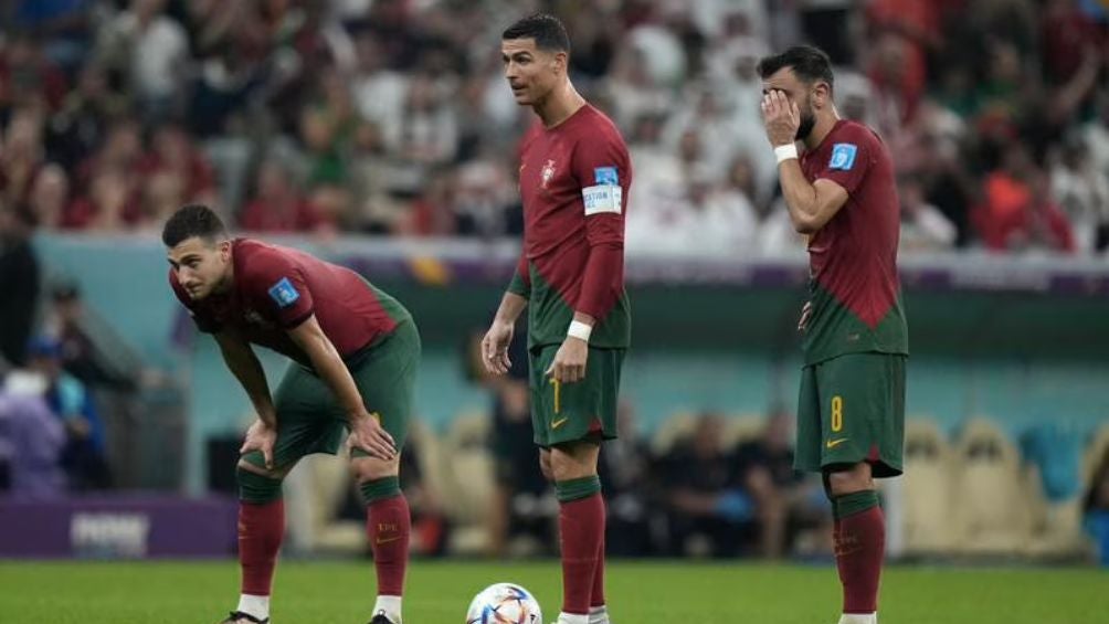 Ronaldo durante un partido de la Copa del Mundo de Qatar 2022