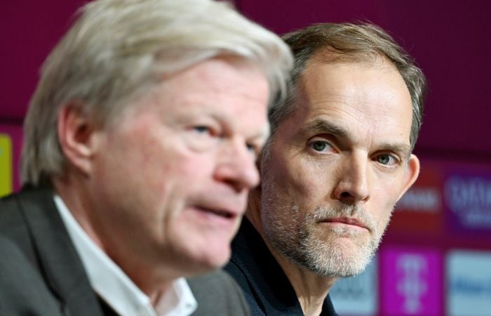 Tomas Tuchel y Oliver Khan en la presentación del entrenador con el Bayern