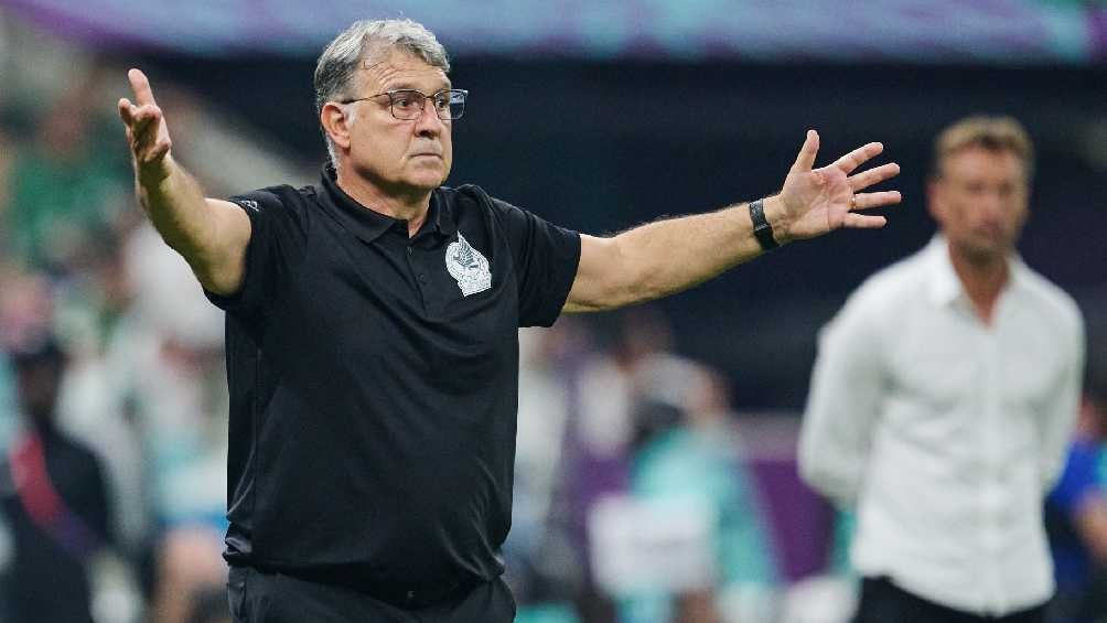 Tata Martino en el partido ante Arabia Saudita