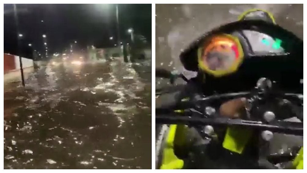 ¡Apocalipsis en Edomex! Motociclista graba video antes de morir en pleno diluvio