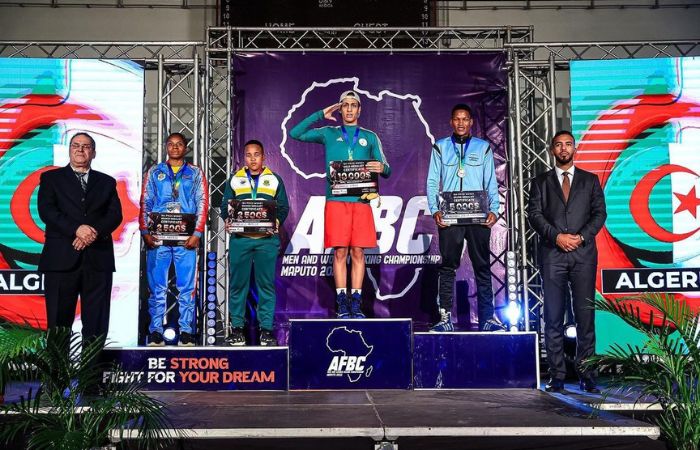 Imane Khelif luego de ganar el Campeonato Africano Amateur