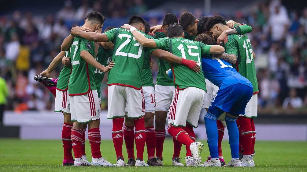 Selección de México en partido de Nations League