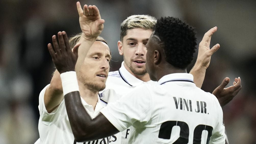 Real Madrid celebrando un gol