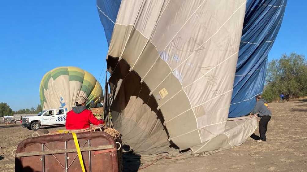 El Globo aerostático previo a despegar 