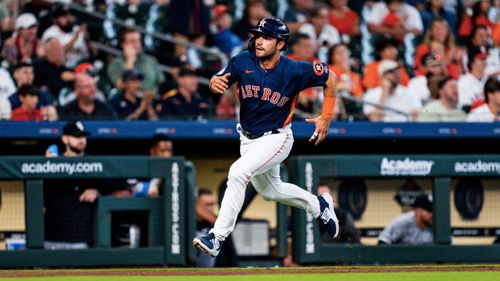 Salazar durante el juego de los Astros vs White Sox