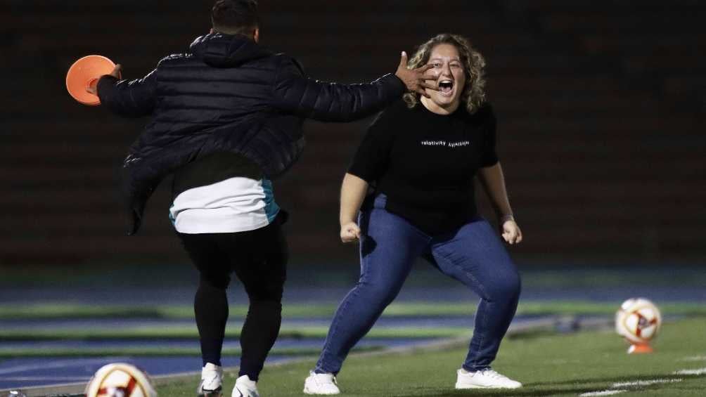 Milagros Martínez festeja gol de su equipo