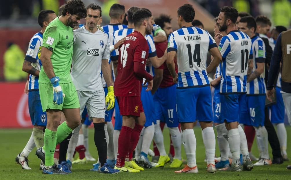 Alisson Becker jugó contra Rayados en el Mundial de Clubes