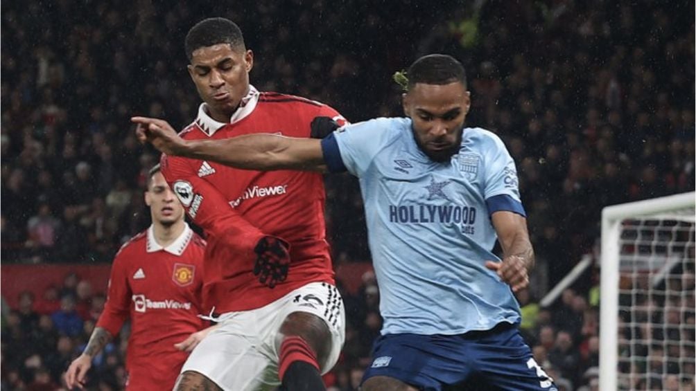 Marcus Rashford en el encuentro de este miércoles