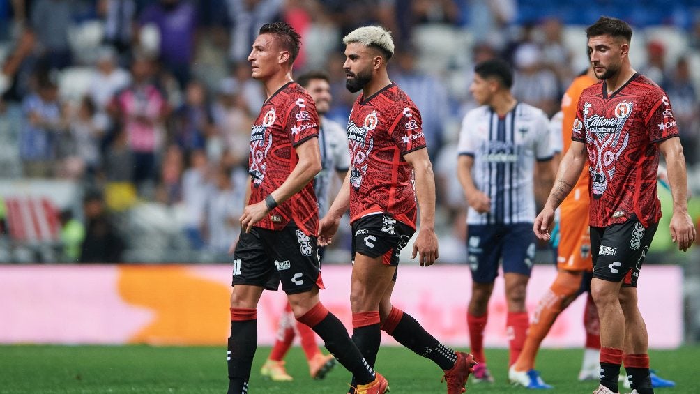 Los jugadores de Herrera tras ser goleados en Monterrey