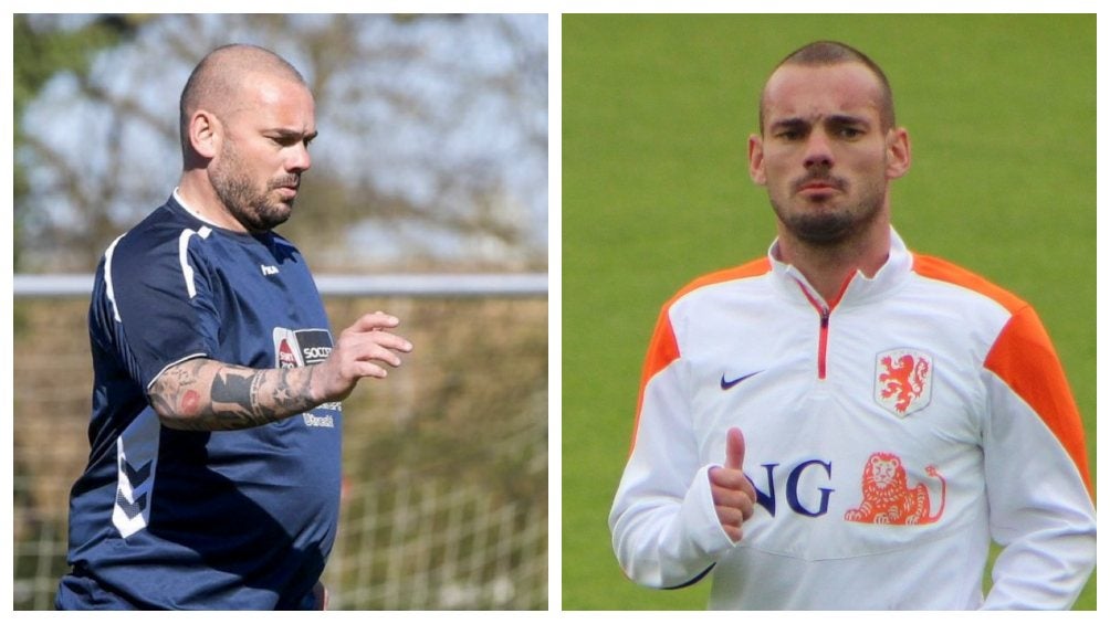 Wesley Sneijder y su cambio físico