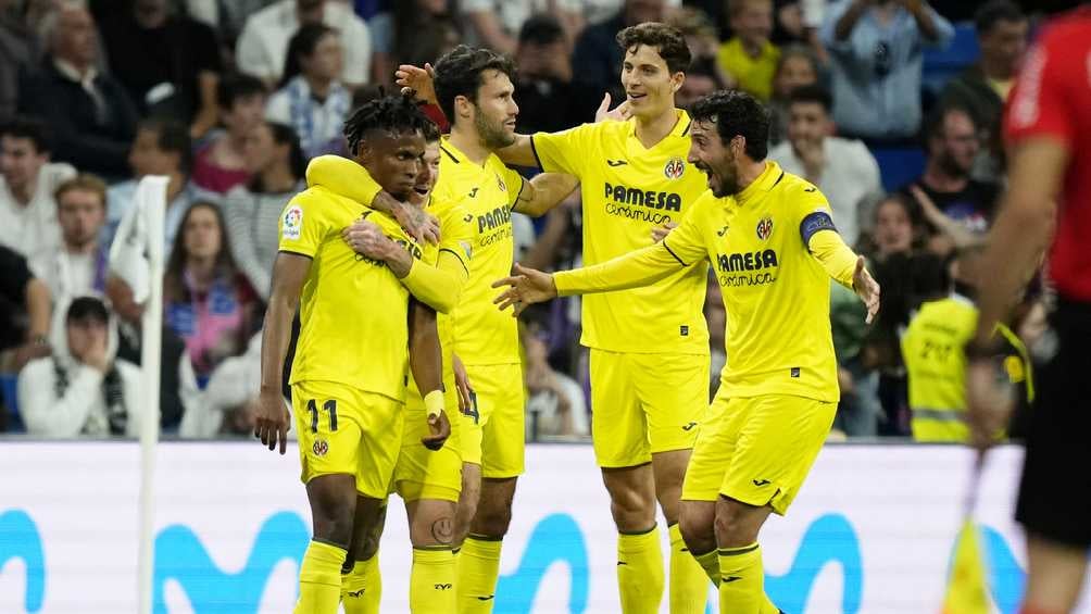 Jugadores del Villarreal celebran victoria