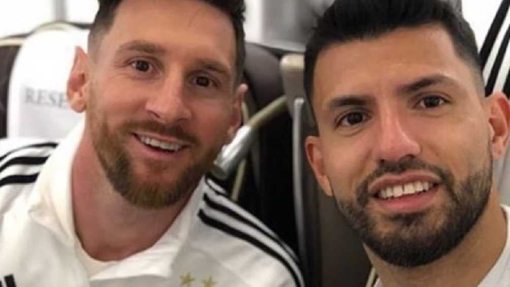 Messi y Agüero con la Selección de Argentina