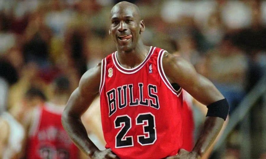 Michael Jordan en juego con los Bulls