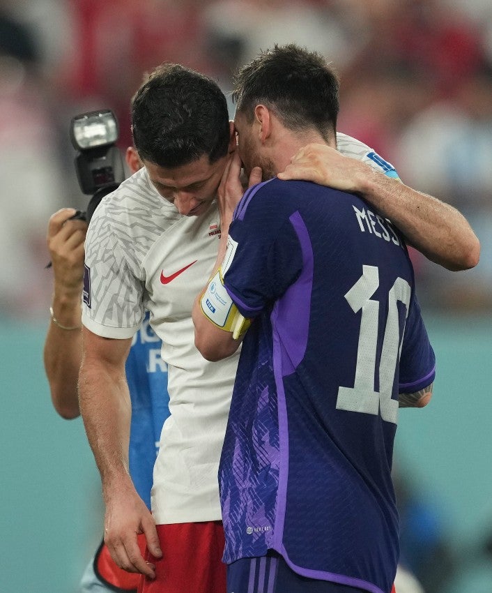 Lewandowski y Messi en Qatar 2022