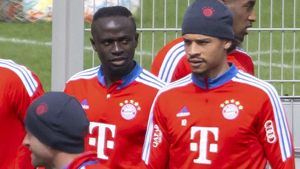 Mané y Sané en el entrenamiento bávaro