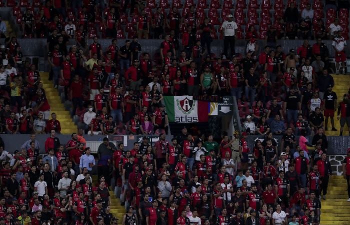 Afición del Atlas en el partidio ante Olimpia por Concacaf