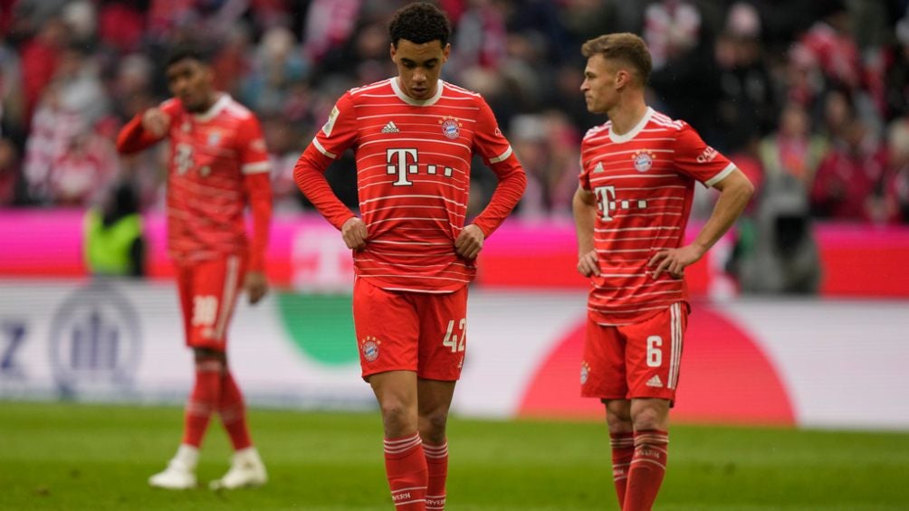 Los jugadores del Bayern se muestran decepcionados