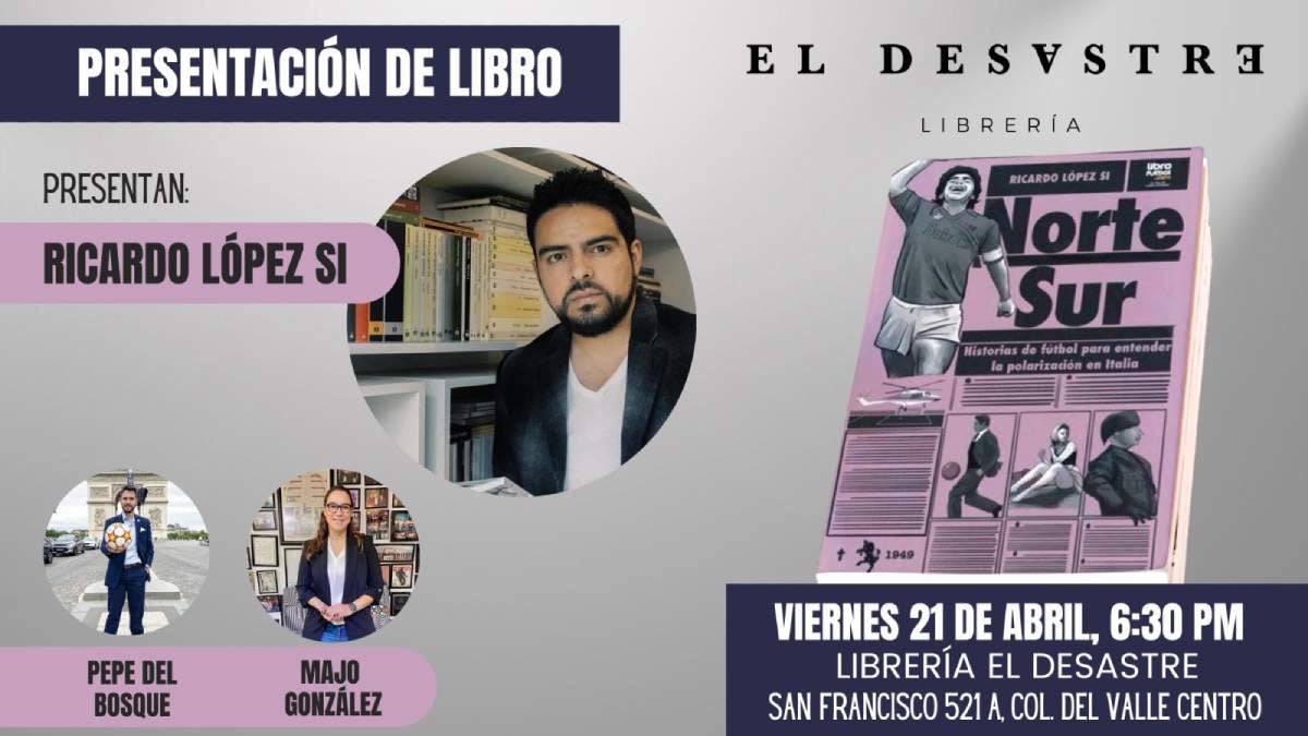 La presentación oficial del libro tendrá lugar el viernes 21 de abril en la librería El Desastre