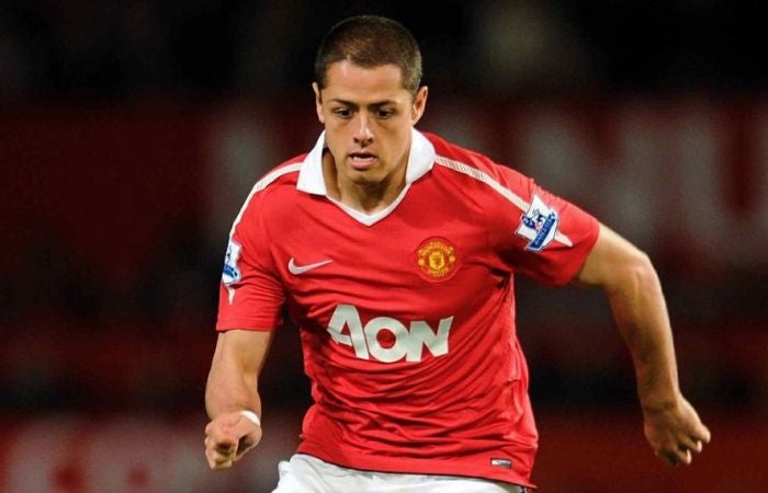 Javier 'Chicharito' Hernández con el Manchester United en 2010 