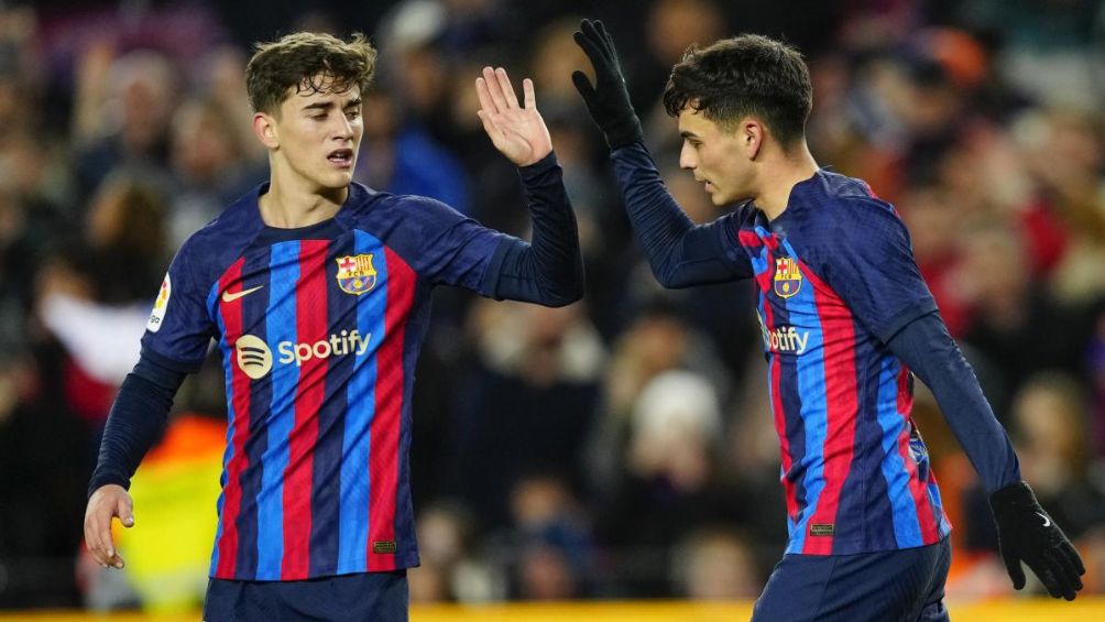 Gavi y Pedri ante el Getafe con el Barcelona en La Liga