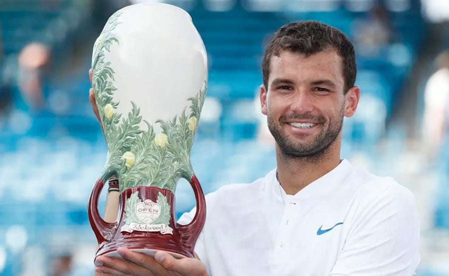 El búlgaro con el trofeo del Master 1000 de Cincinnati