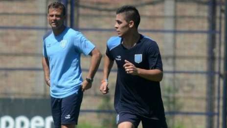 Diego Cocca y Brian Fernández en su etapa en Racing de Avellaneda