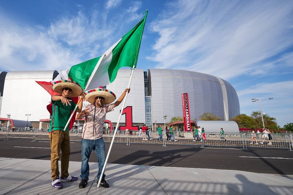 La afición presente para apoyar al Tri