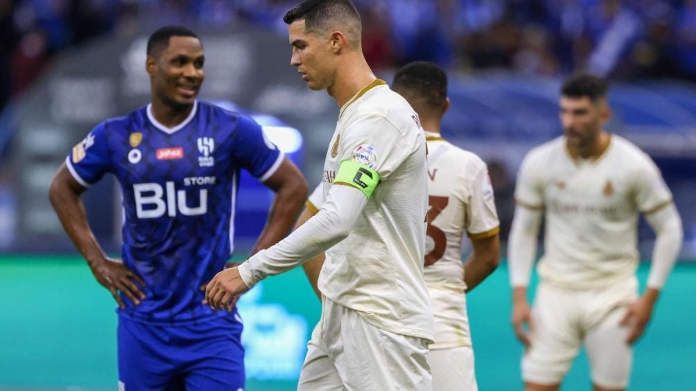 Cristiano Ronaldo al final del encuentro ante el Al Hilal