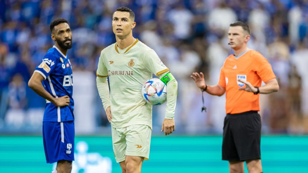 Cristiano Ronaldo en el encuentro entre Al Nassr y Al Hilal