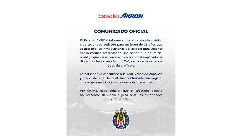 Esto declaró la cuenta oficial del club