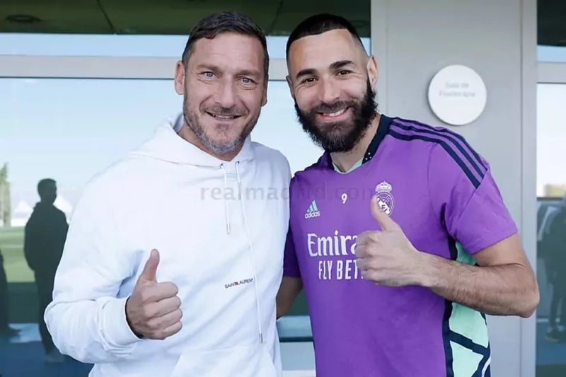 Totti con Karim Benzema