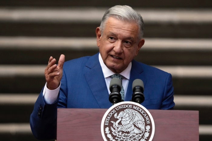 AMLO durante conferencia de prensa