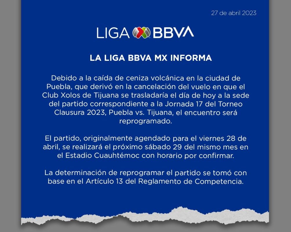 Liga MX informó del cambio de día