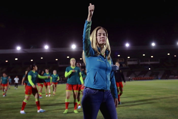 Alejandra de la Vega en un partido de FC Juárez Femenil