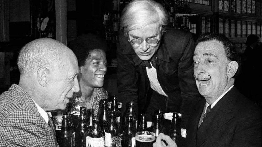 Warhol junto a Picasso, Basquiat y Dalí