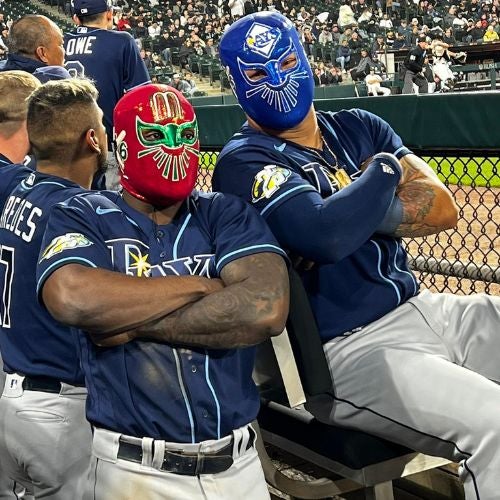 Randy Arozarena and Isaac Paredes lead the Rays to the top of the MLB and  celebrate with a wrestling mask