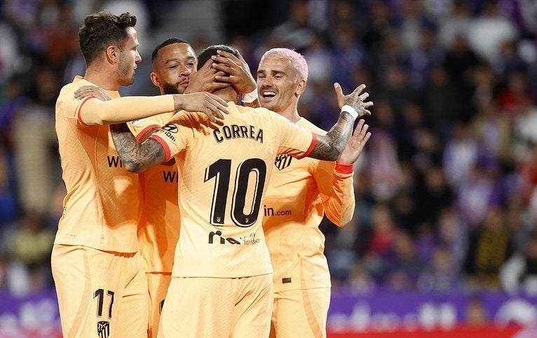 Atleti venció 5-2 al Real Valladolid