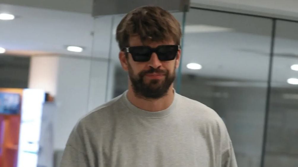 Gerard Piqué durante su llegada a Miami, Florida