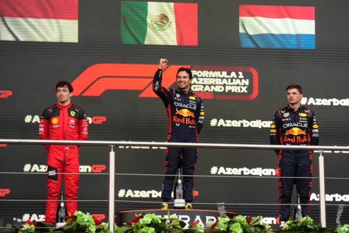 Podio del GP de Azerbaiyán