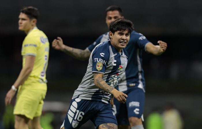 Javier Eduardo López tras anotarle al América