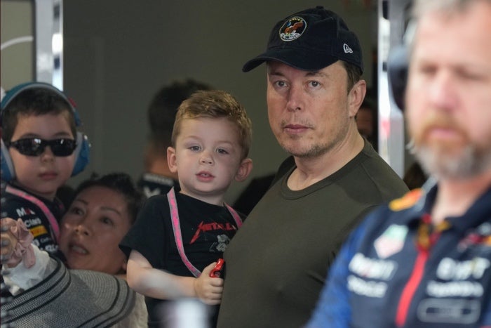 Elon Musk en el Gran Premio de Miami