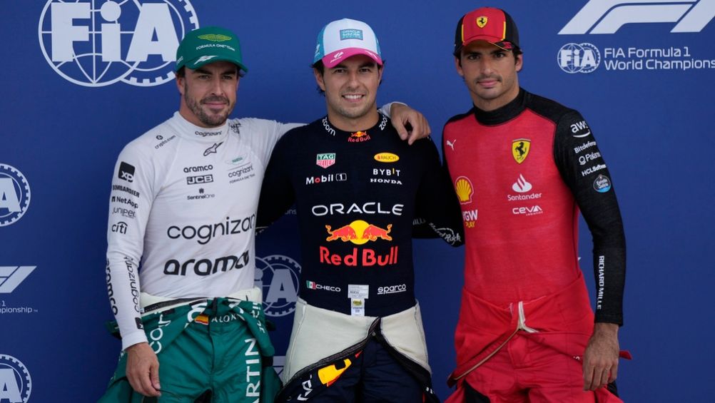 Pérez, Alonso y Sainz saldrán en las primeras tres posiciones para la carrera