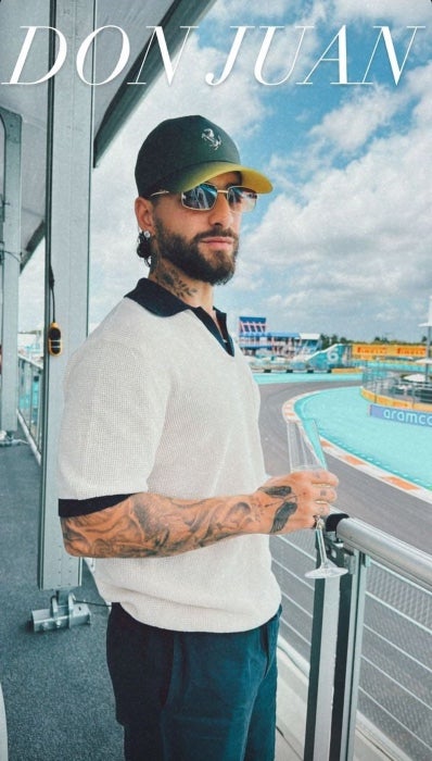 Maluma en el Gran Premio de Miami