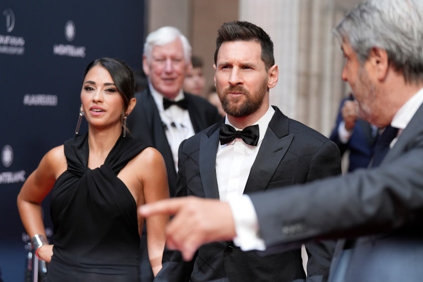 Leo y Antonela en los premios Laureus