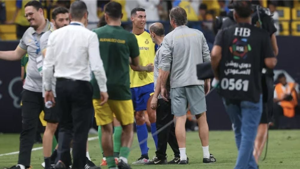 Cristiano Ronaldo previo a 'explotar' contra un miembro del staff rival