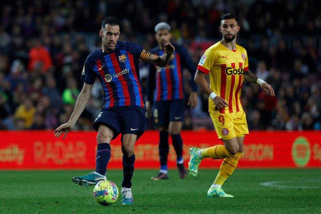 Sergio Busquets durante un partido