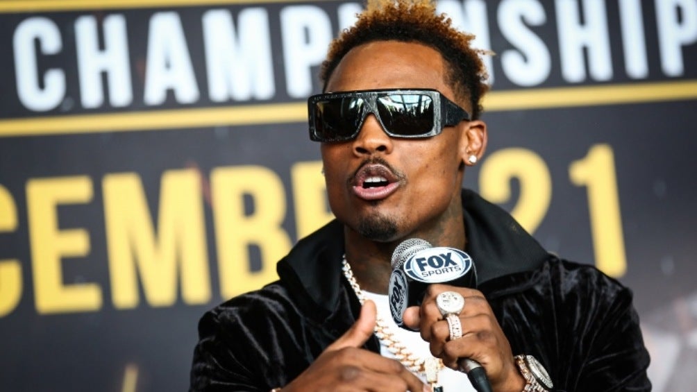 Jermell Charlo durante una conferencia de prensa