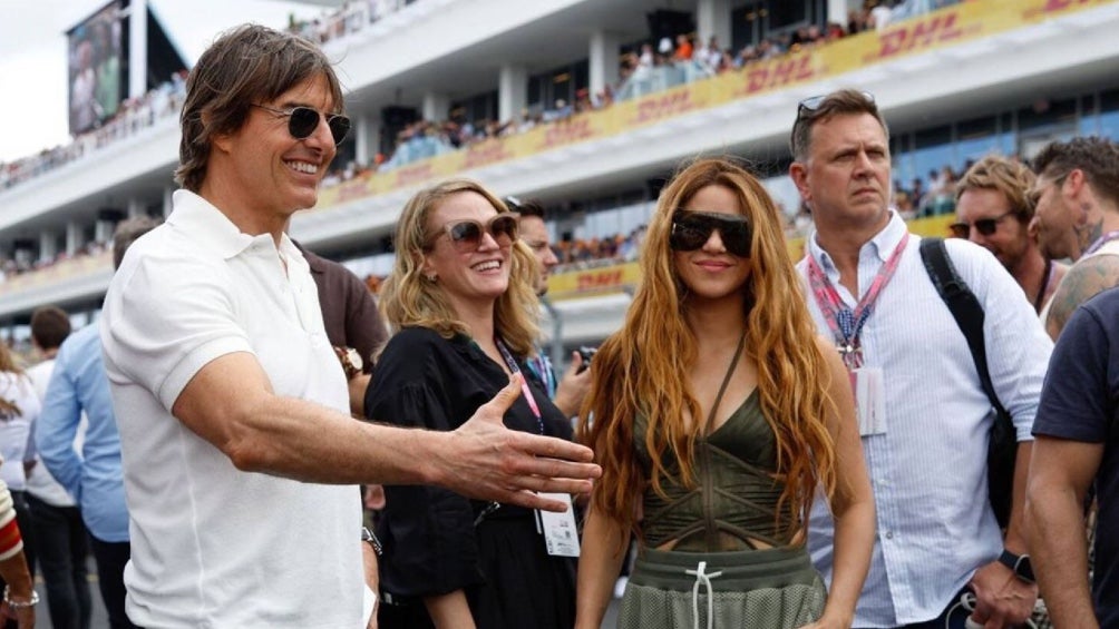 Shakira y Tom Cruise juntos en el GP de Miami